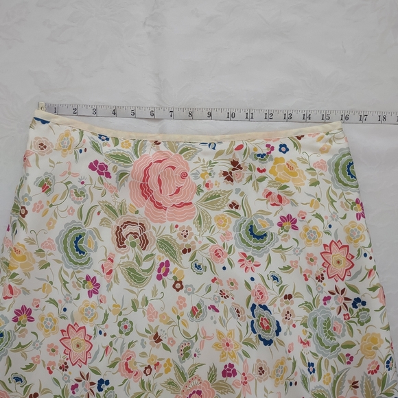 Biya Johnny Was silk vintage floral garden roses layered skirt - Picture 4 of 7